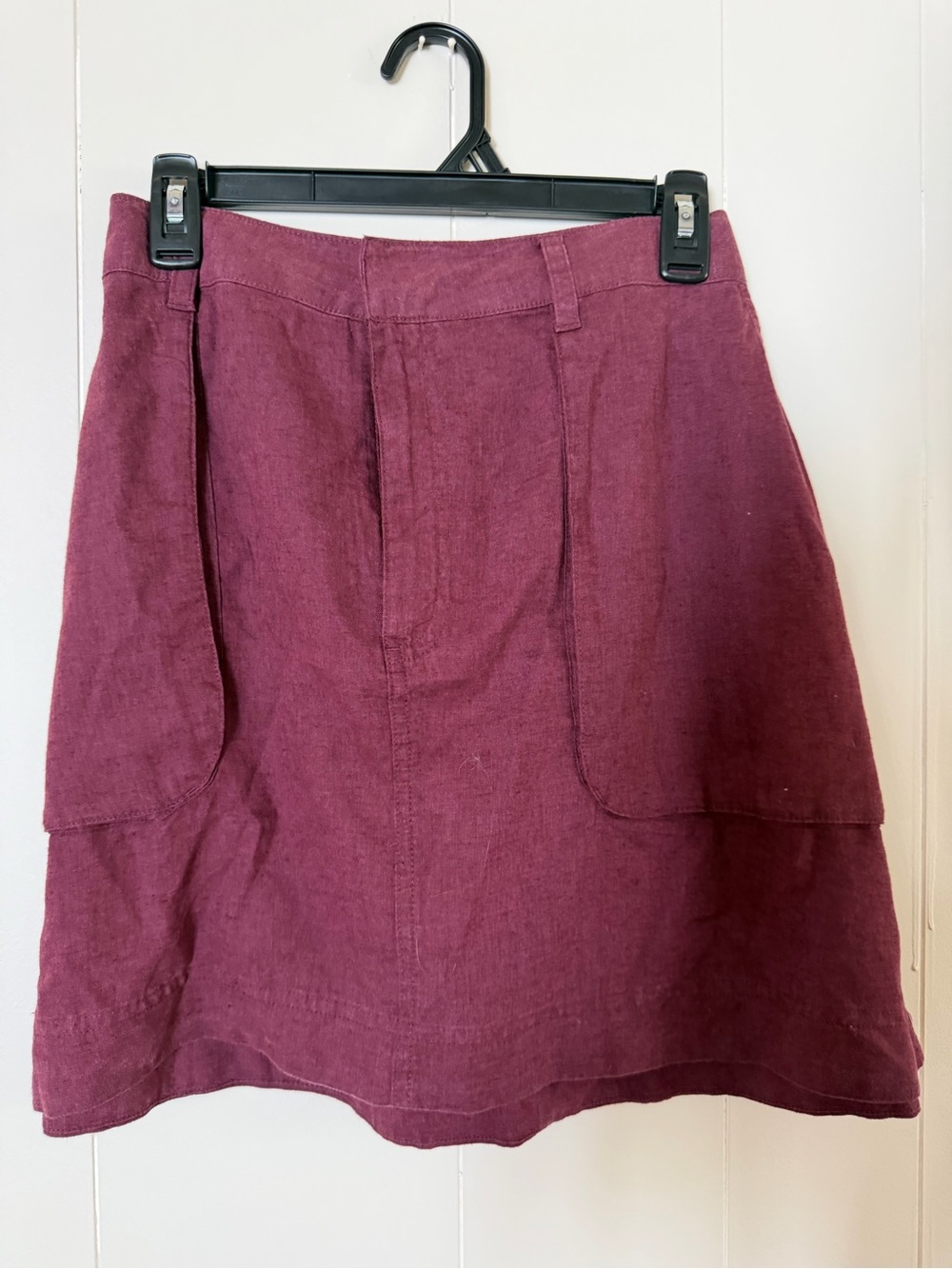 Women's Wine A-Line Skirt